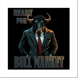 Suited Up & Bullish. Broker Bull ready for the Bull Market Posters and Art